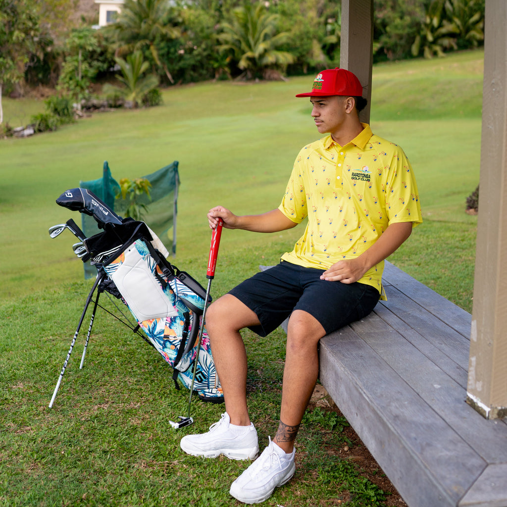 RAROTONGA GOLF CLUB POLO - YELLOW