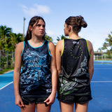 Whale Ray Blue Unisex Singlet