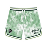 Kuki Green Marble Pinstripe Shorts